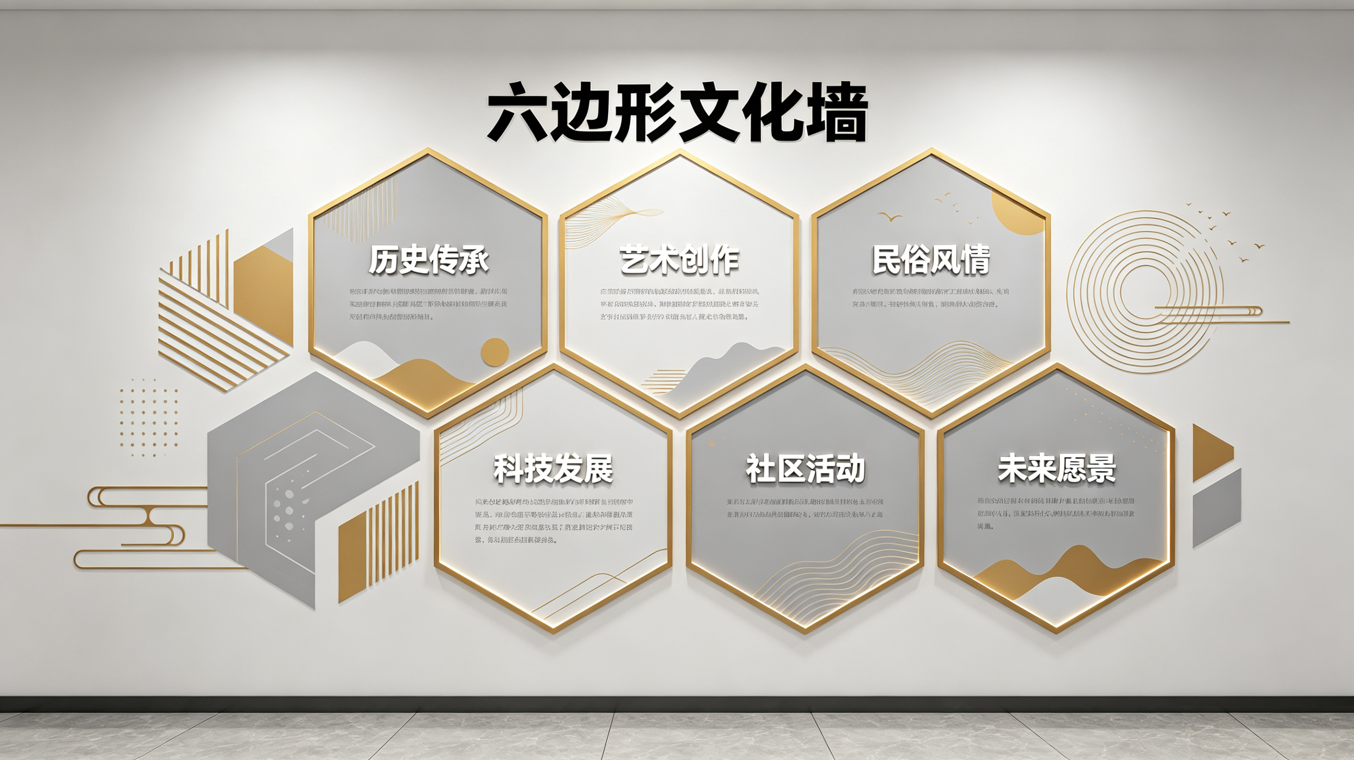 桂林企业文化墙 | 六边形信息美学